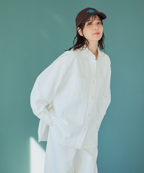 studio CLIP（スタディオクリップ） ブラウス シャツ 甘織りデニム