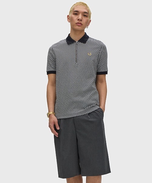 フレッドペリーポロシャツ　xs 新品 FRED PERRY（フレッドペリー） ポロシャツ 半袖 Chequerboard Polo