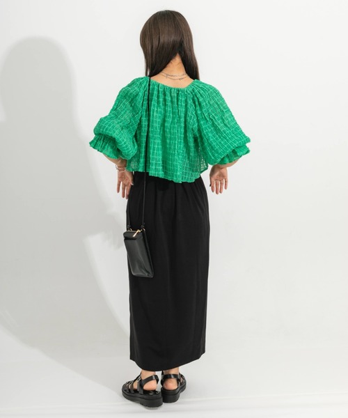 「nemne store」 長袖ブラウス フリー ブラック レディース_画像4