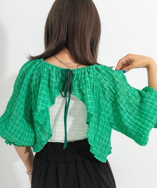 「nemne store」 長袖ブラウス フリー ブラック レディース_画像9
