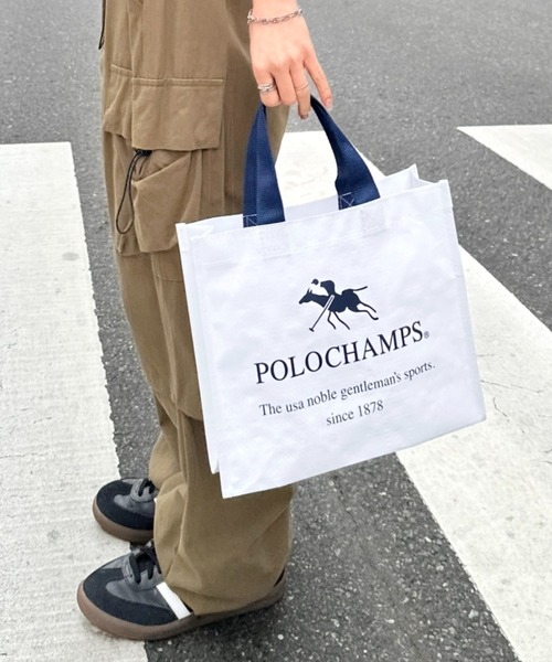 パオパオチャンネル　コットンショッパー エコバッグ POLO CHAMPS(ポロチャンプス)/SHOPPER BAG ショッパー