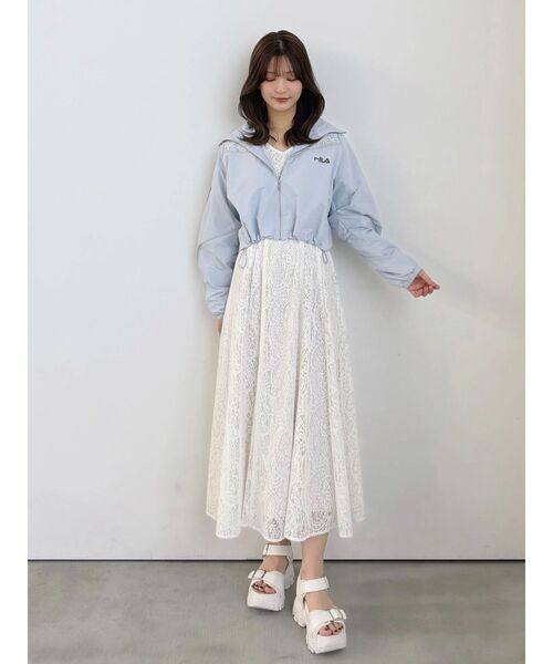 MERCURYDUO（マーキュリーデュオ） ワンピース 半袖 レースパイピング