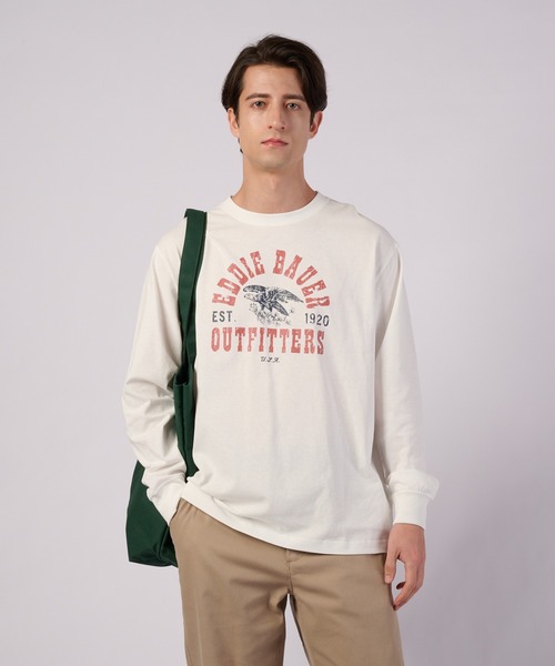 Eddie Bauer（エディーバウアー） tシャツ グラフィック 長袖Tシャツ