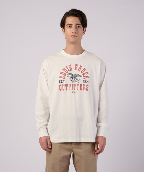 Eddie Bauer（エディーバウアー） tシャツ グラフィック 長袖Tシャツ
