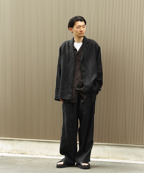 ADAM ET ROPE'（アダムエロペ） パンツ ワイドイージー リネンパンツ