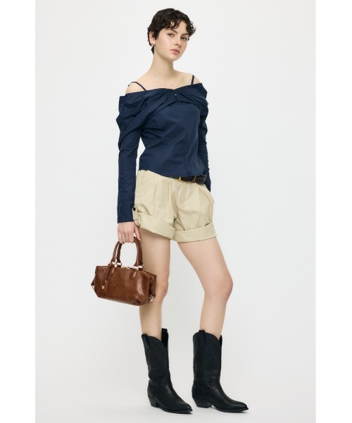 [新品未使用タグ付き] MOUSSY SHOULDER FRILLS トップス MOUSSY（マウジー）の「SHOULDER FRILLS トップス（シャツ/ブラウス