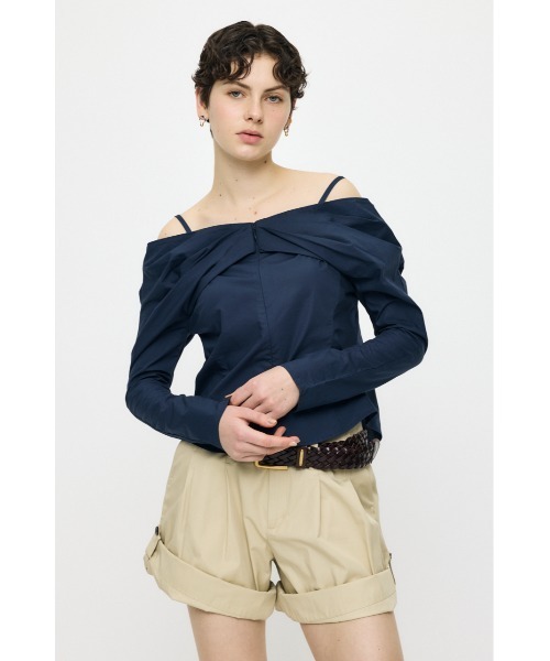 MOUSSY（マウジー） ブラウス シャツ 「26年SS新作」RIBBON OFF