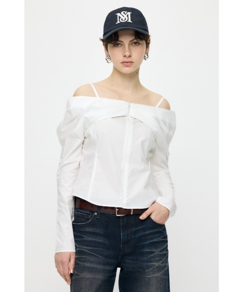 MOUSSY（マウジー） ブラウス シャツ 「26年SS新作」RIBBON OFF
