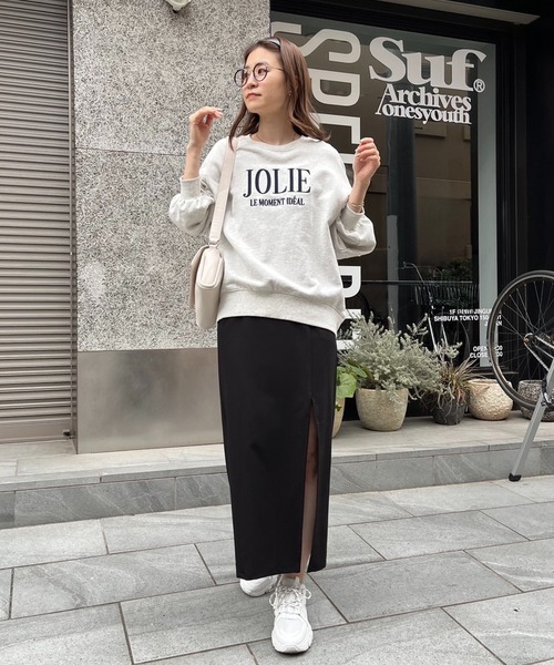 「one after another NICE CLAUP」 スウェットカットソー LARGE オートミール レディース_画像2