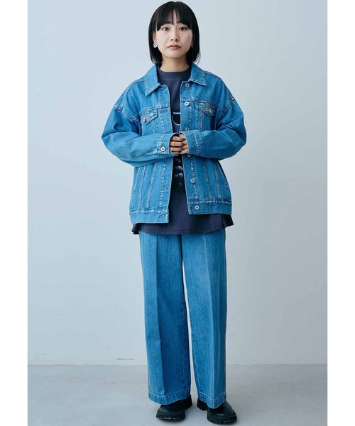 「MEDE19F」 デニムジャケット LARGE ライトインディゴブルー レディース_画像6
