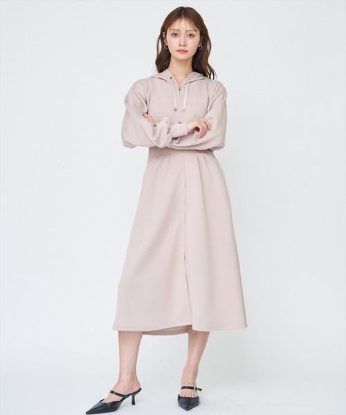 レディース　アンドクチュール　ワンピース AND COUTURE（アンドクチュール） ワンピース フード付きZIPワンピース