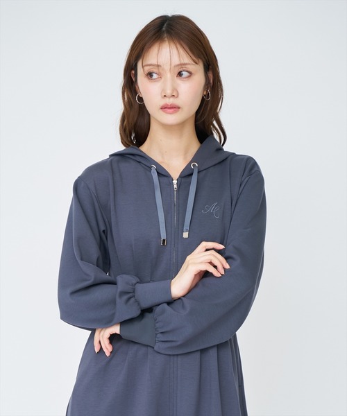AND COUTURE（アンドクチュール） ワンピース フード付きZIPワンピース