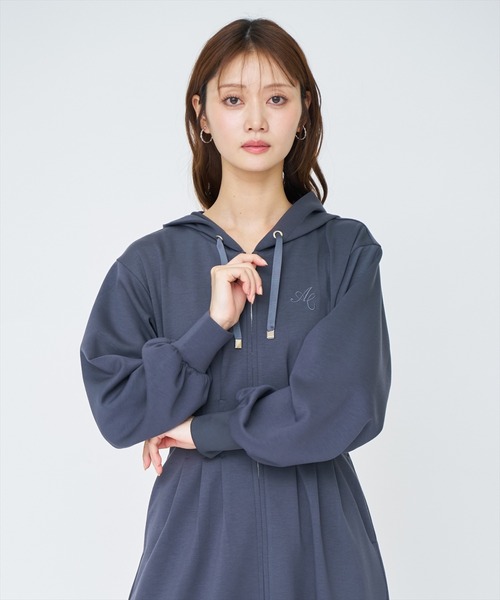 AND COUTURE（アンドクチュール） ワンピース フード付きZIPワンピース
