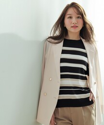 ANY SIS シアーメッシュ ダブルジャケット ホワイト　M ANY SIS（エニィスィス） ジャケット テーラードジャケット シアー