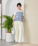 tシャツ ペプラムサマーニットドッキングカット...の詳細画像4