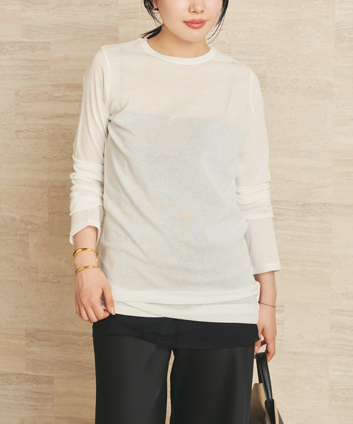 plage（プラージュ） tシャツ 「追加」LIGHT SHEER LONG Tシャツ 2