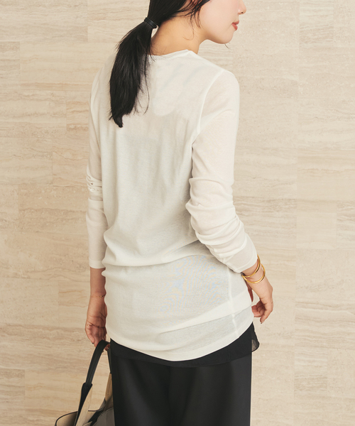 plage（プラージュ） tシャツ 「追加」LIGHT SHEER LONG Tシャツ 2