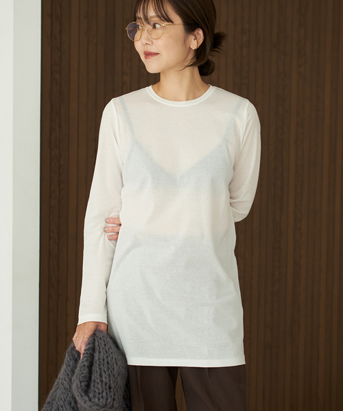 plage（プラージュ） tシャツ 「追加」LIGHT SHEER LONG Tシャツ 2