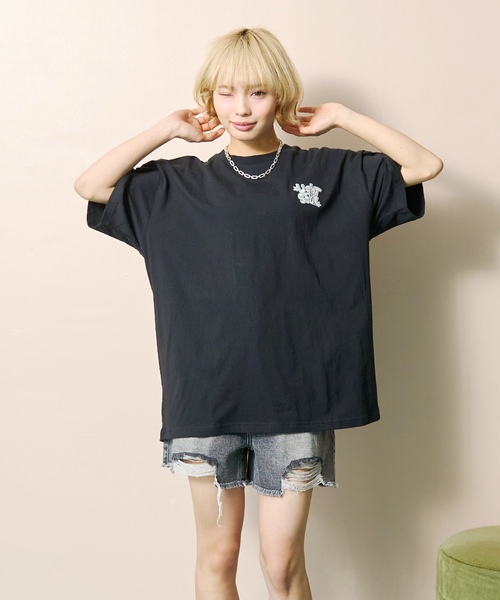 LOVETOXIC パンツ 「再入荷♪」「LTXC」ダメージデニムショートパンツ