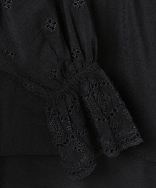 LEPSIM（レプシィム） ブラウス シャツ カットワーク刺繍長袖ブラウス 
