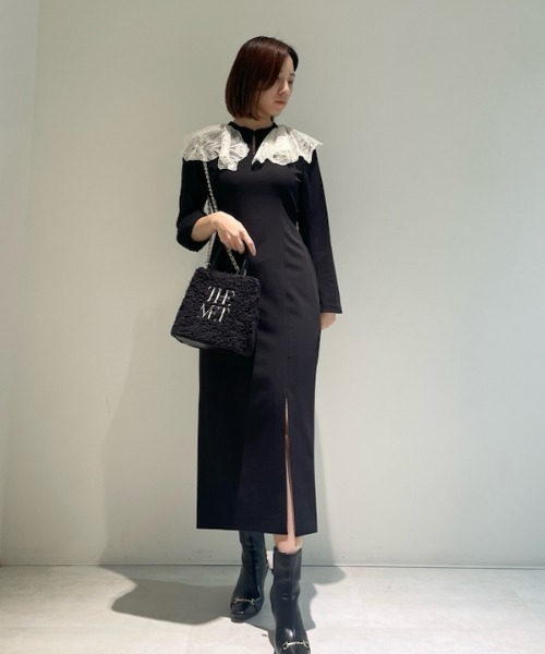 LILY BROWN（リリーブラウン） 長袖ワンピース 0 ブルー レディース