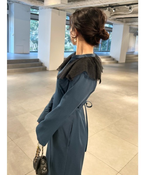 LILY BROWN（リリーブラウン） 長袖ワンピース 0 ブルー レディース