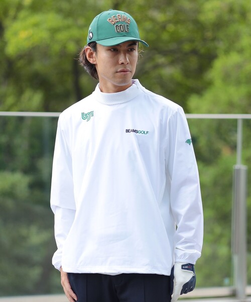 BEAMS GOLF ホワイト 長袖シャツ サイズ：M BEAMS GOLF ビームスゴルフ 長袖シャツ ホワイト系
