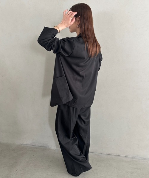 手芸大好き　☆美品☆　セットアップスーツ　3点セット　23号　ブラック セレモニースーツ セットアップ 2点セット オーバーシルエット