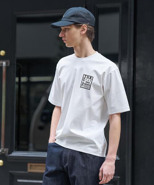 TAKEO KIKUCHI（タケオキクチ） tシャツ 「BOWLER HAT LABEL」アイス