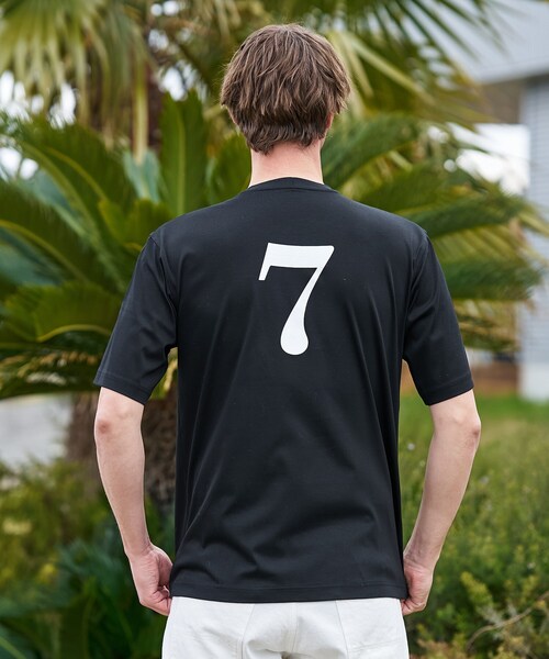 TAKEO KIKUCHI（タケオキクチ） tシャツ 「BOWLER HAT LABEL」アイス