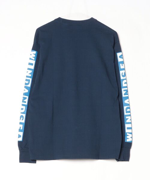 ウィンダンシーモックネック BLACK_BLUE / XL WINDANDSEA WIND AND SEA（ウィンダンシー） ワンポイント長袖Tシャツ M ネイビー