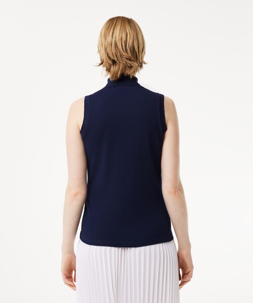 LACOSTE（ラコステ） ノースリーブポロシャツ 36 ネイビー レディース