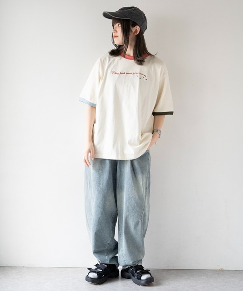 「DOUBLE NAME」 デニムパンツ FREE ネイビー レディース_画像7