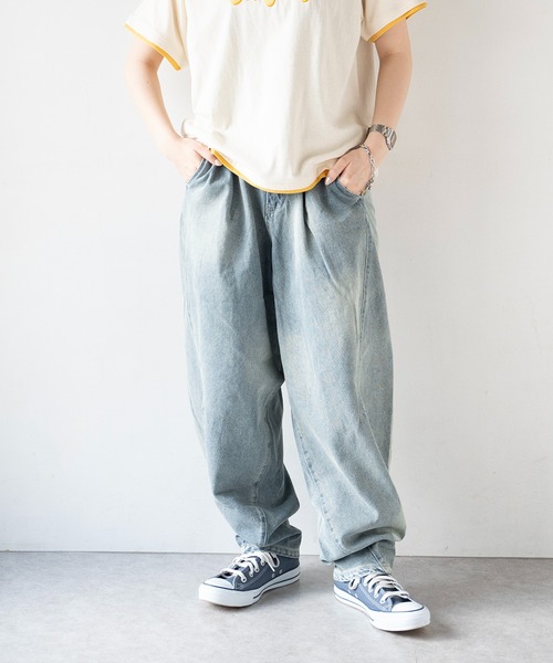 「DOUBLE NAME」 デニムパンツ FREE ネイビー レディース_画像9