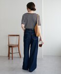 tシャツ 半袖 リブUネックTシャツ レディースの詳細画像2