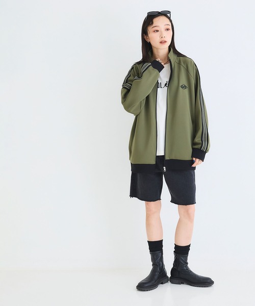 「KANGOL SPORT」 ジャージブルゾン M ブラック レディース_画像6