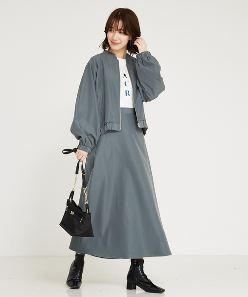 「abahouse mavie」 フレアスカート 36 ブラック レディース_画像2