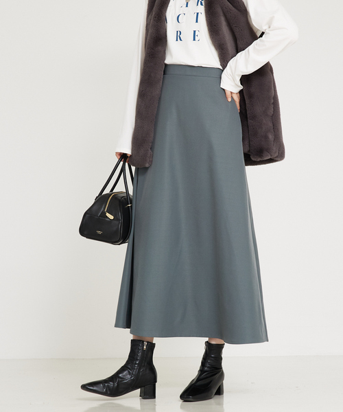 「abahouse mavie」 フレアスカート 36 ブラック レディース_画像6