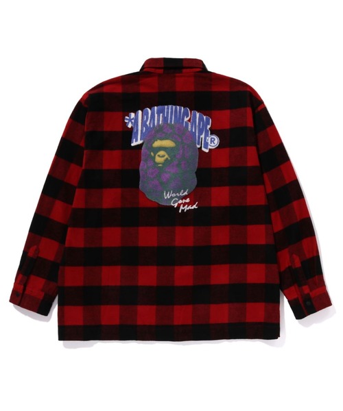 はま  エイプ 長袖シャツ A BATHING APE（アベイシングエイプ） 長袖シャツ X-LARGE グリーン