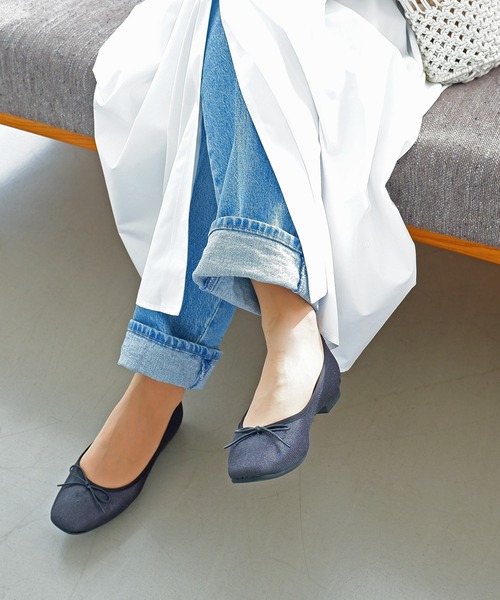 「MODE KAORI」 バレエシューズ 22.5cm シルバー レディース_画像3