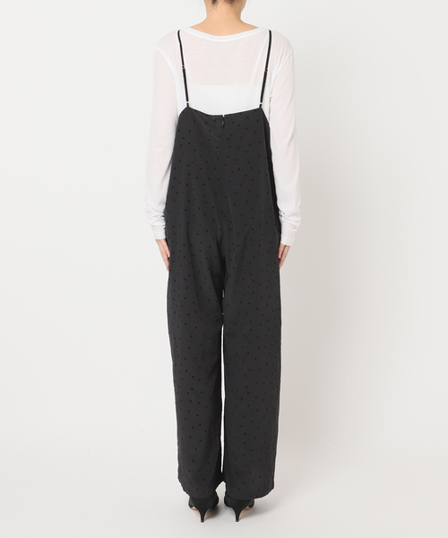 25SS spick&span フロッキードットキャミサロペット web限定 Spick＆Span（スピック アンド スパン） サロペット オーバーオール