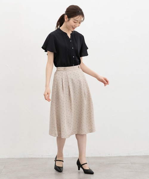 「Honeys」 「GLACIER」半袖ブラウス M ブラウン レディース_画像5