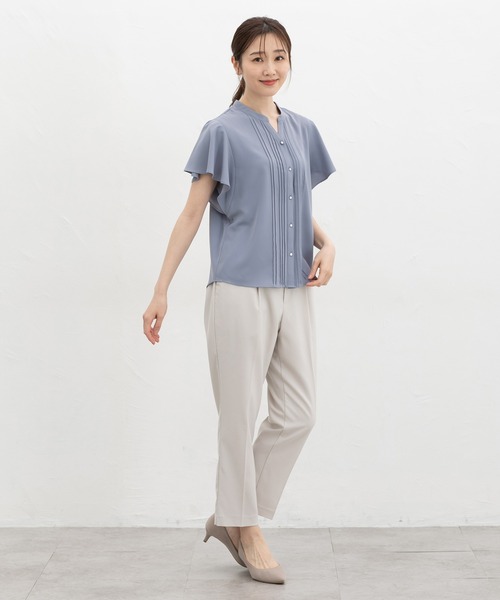 「Honeys」 「GLACIER」半袖ブラウス M ブラウン レディース_画像7