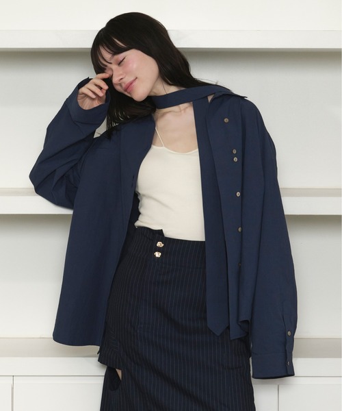 「loin nuit」 長袖シャツ FREE アイボリー レディース_画像3