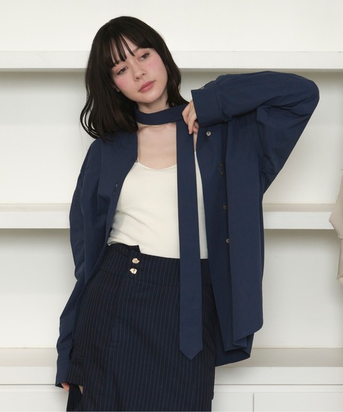 「loin nuit」 長袖シャツ FREE アイボリー レディース_画像4