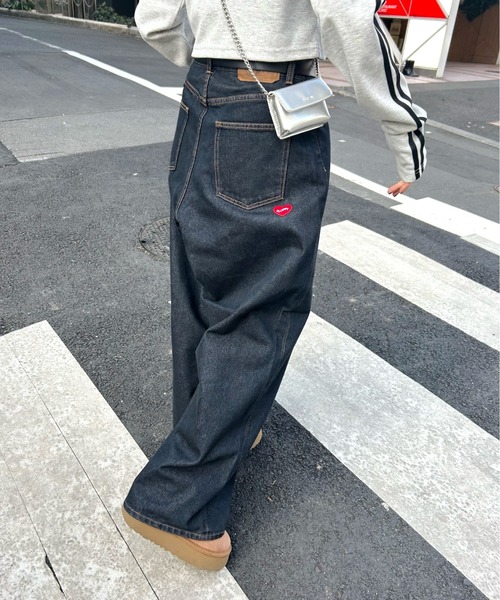 「WHO'S WHO gallery」 デニムパンツ FREE ネイビー レディース_画像4
