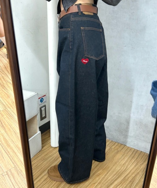 「WHO'S WHO gallery」 デニムパンツ FREE ネイビー レディース_画像9