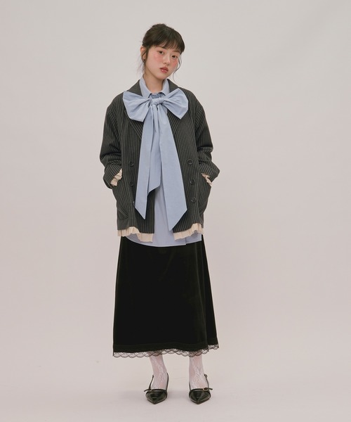 loin nuit ジャケット テーラードジャケット frill layered design
