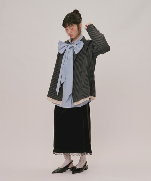 loin nuit ジャケット テーラードジャケット frill layered design