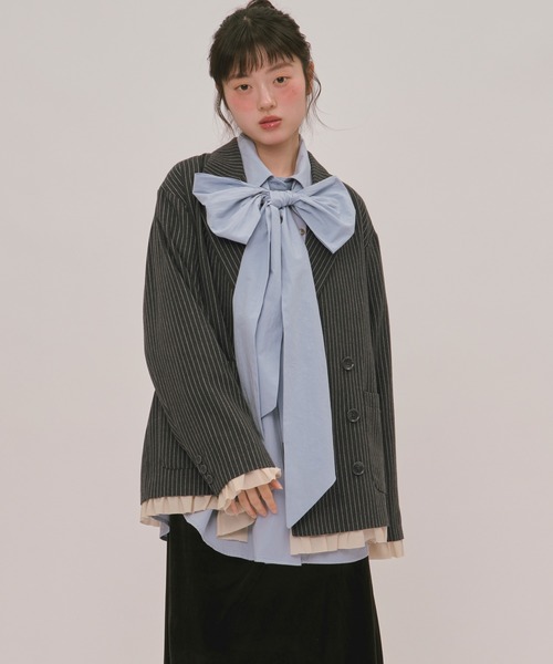 loin nuit ジャケット テーラードジャケット frill layered design